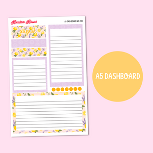 MK-100 August 2023 Dashboard and Script Stickers | A5 & 7x9 EC Planner