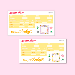 August 2023 Budget Kit | 7x9, 8.5x11 & Petite Monthly Planner