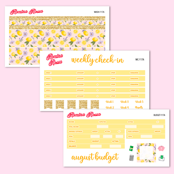 August 2023 Deluxe Budget Kit | 7x9, 8.5x11 & Petite Monthly Planner