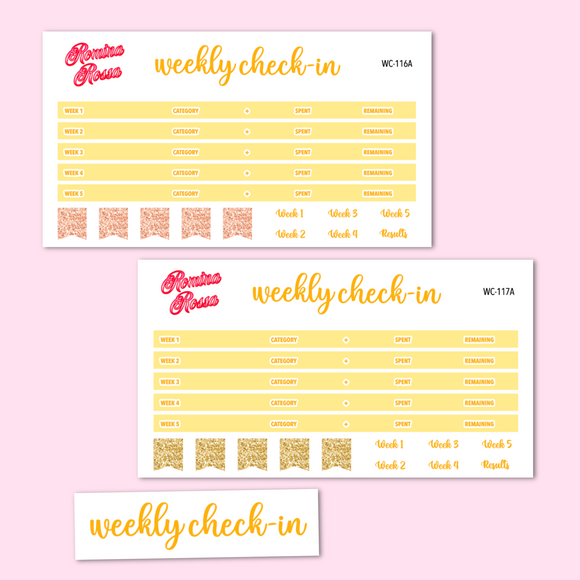 August 2023 Weekly Check In Kit | 7x9, 8.5x11 & Petite Monthly Planner