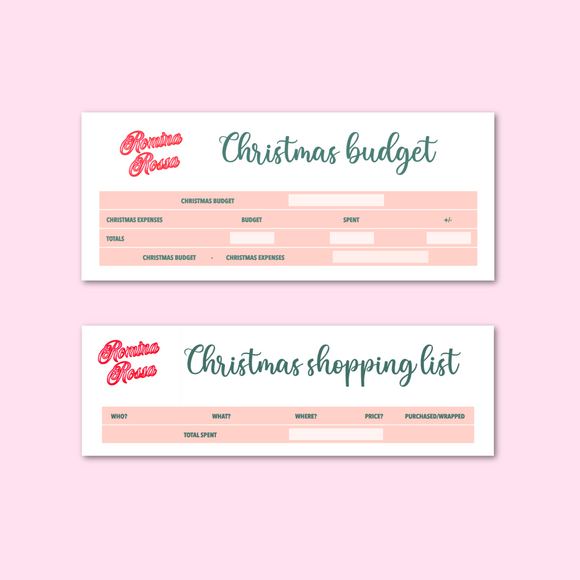 2024 Christmas Budget & Christmas Shopping List Sticker Kits | 7x9 Planner