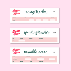 December 2023 Savings/Spending Tracker, Variable Income Tracker | 7x9, 8.5x11 & Petite Monthly Planner