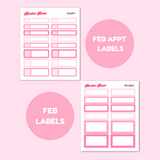 February 2025 Monthly Labels | EC 7x9 Planner