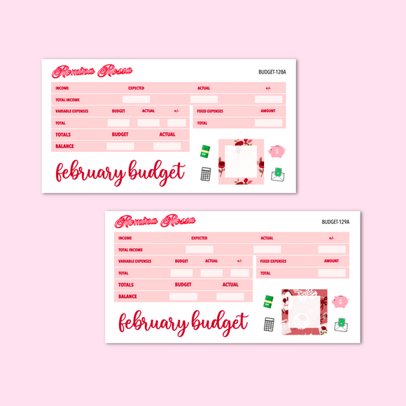 February 2024 Budget Kit | 7x9, 8.5x11 & Petite Monthly Planner