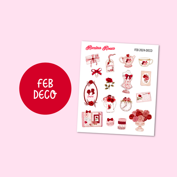 February 2024 Decorative Stickers