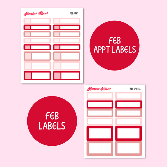 February 2024 Monthly Labels | EC 7x9 Planner