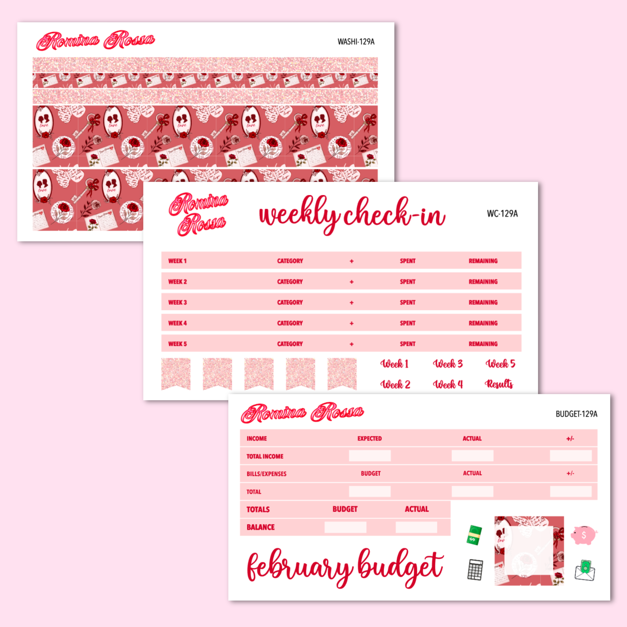 Agenda budget planner RISPARMI💸🩷 #adoracreations #personalizzazione