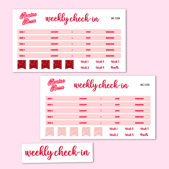 February 2024 Weekly Check In Kit | 7x9, 8.5x11 & Petite Monthly Planner