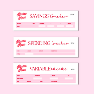 February 2025 Savings/Spending Tracker, Variable Income Tracker | 7x9, 8.5x11 & Petite Monthly Planner