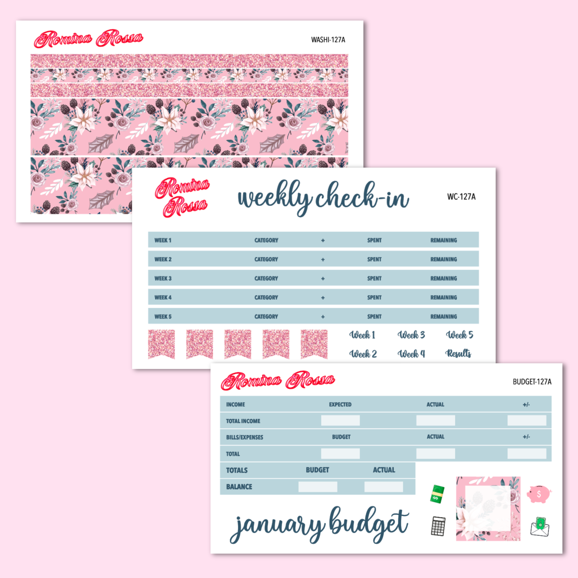 Kit débutant rose – Our Budget Planner