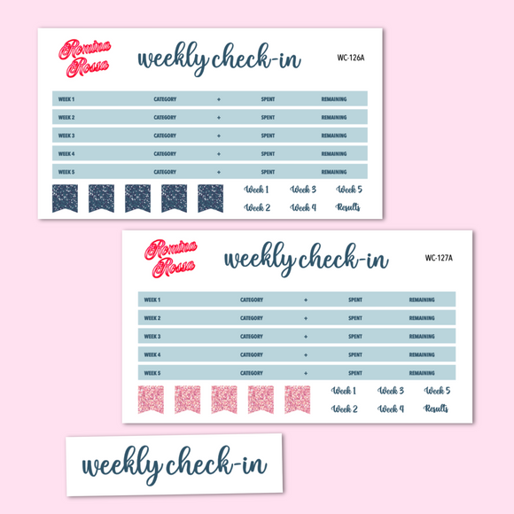 January 2024 Weekly Check In Kit | 7x9, 8.5x11 & Petite Monthly Planner
