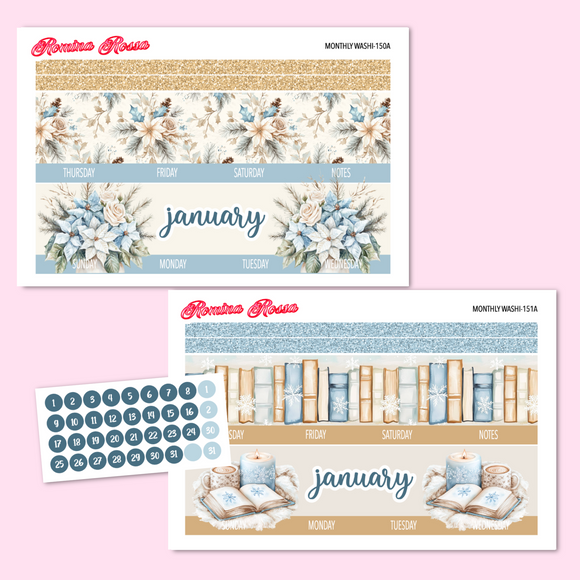 January 2025 Monthly Stickers | 7x9 Planner, 8.5x11 Planner & Petite Planner