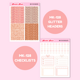 MK-128 | Floral Leopard - Weekly Sticker Kit Sheets