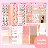 MK-128 | Floral Leopard - Weekly Sticker Kit Sheets