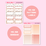 MK-128 | Floral Leopard - Weekly Sticker Kit Sheets