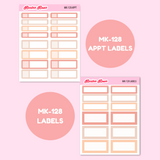 MK-128 | Floral Leopard - Weekly Sticker Kit Sheets