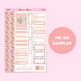 MK-128 | Floral Leopard - Weekly Sticker Kit Sheets