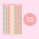 MK-128 | Floral Leopard - Weekly Sticker Kit Sheets