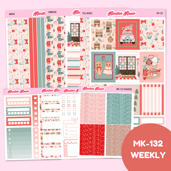 MK-132 | Gingerbread Christmas - Weekly Sticker Kit Sheets