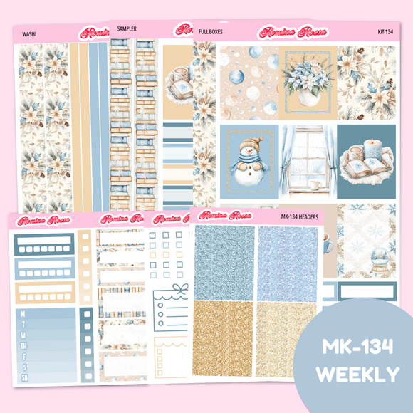 MK-134 | Winter Coziness - Weekly Sticker Kit Sheets