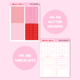 MK-136 | Love Letters - Weekly Sticker Kit Sheets