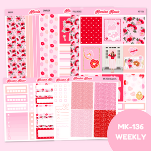 MK-136 | Love Letters - Weekly Sticker Kit Sheets