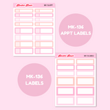 MK-136 | Love Letters - Weekly Sticker Kit Sheets