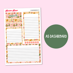 MK-114 March 2024 Dashboard and Script Stickers | A5 & 7x9 EC Planner