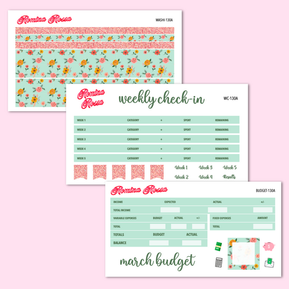 March 2024 Deluxe Budget Kit | 7x9, 8.5x11 & Petite Monthly Planner