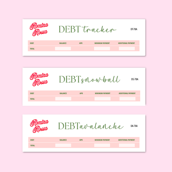 March 2025 Debt Tracker / Debt Snowball / Debt Avalanche | 7x9, 8.5x11, Petite Monthly Planner