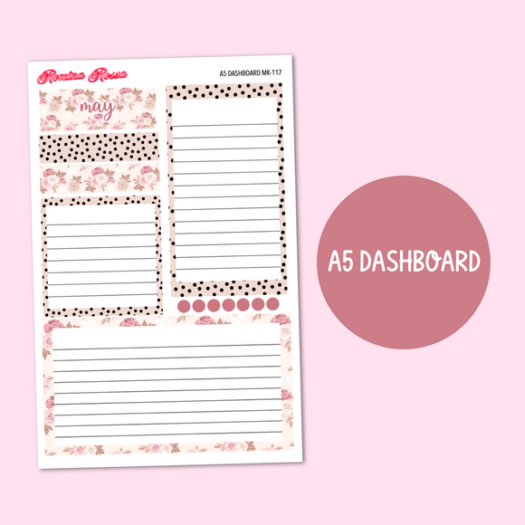 MK-117 May 2024 Dashboard and Script Stickers | A5 & 7x9 EC Planner