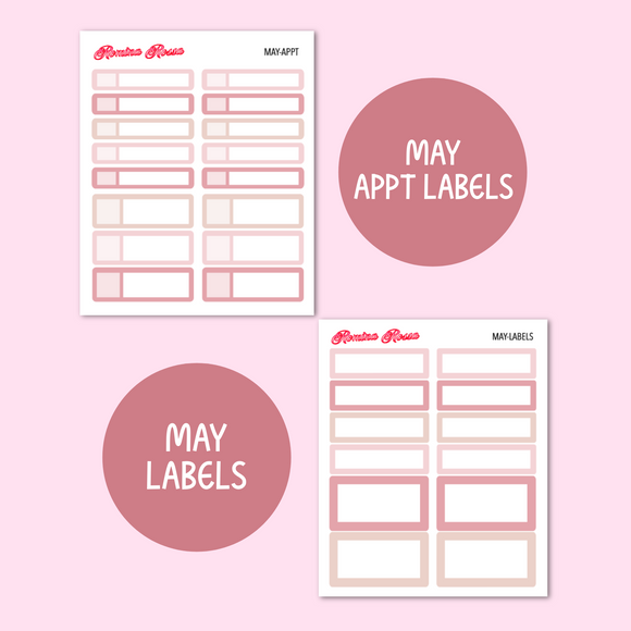 May 2024 Monthly Labels | EC 7x9 Planner