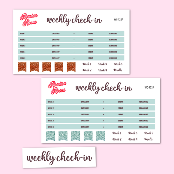 November 2023 Weekly Check In Kit | 7x9, 8.5x11 & Petite Monthly Planner