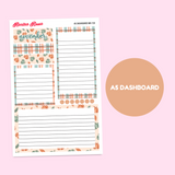 MK-130 November 2024 Dashboard and Script Stickers | A5 & 7x9 EC Planner