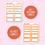 October 2023 Monthly Labels | EC 7x9 Planner