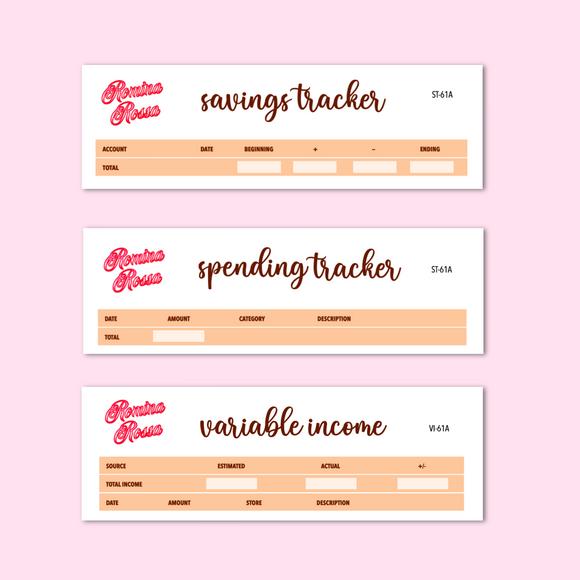 October 2023 Savings/Spending Tracker, Variable Income Tracker | 7x9, 8.5x11 & Petite Monthly Planner