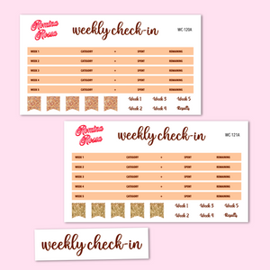 October 2023 Weekly Check In Kit | 7x9, 8.5x11 & Petite Monthly Planner