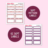 September 2023 Monthly Labels | EC 7x9 Planner