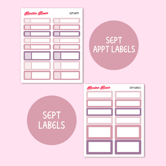 September 2023 Monthly Labels | EC 7x9 Planner