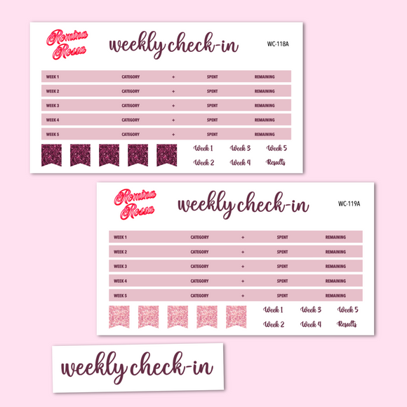September 2023 Weekly Check In Kit | 7x9, 8.5x11 & Petite Monthly Planner