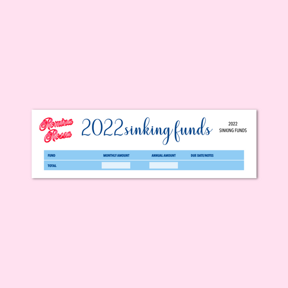 2022 Annual Sinking Funds Kit | 7x9, 8.5x11 & Petite Monthly Planner