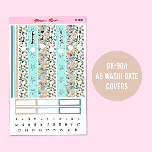 A5 Daily Planner Stickers | Coastal | MK-90