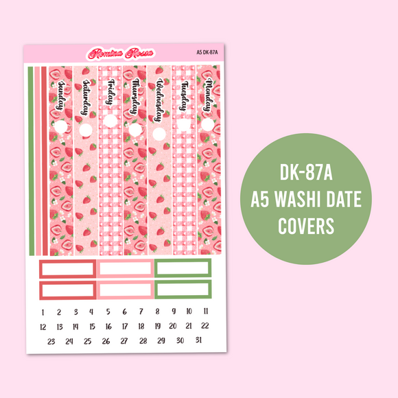 A5 Daily Planner Stickers | Strawberry Fields | MK-87