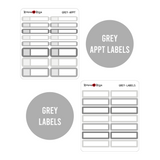 Neutral Collection Monthly Labels | EC & Plum Paper 7x9 Planner