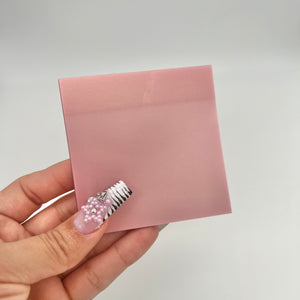 Pink Transparent Sticky Notes