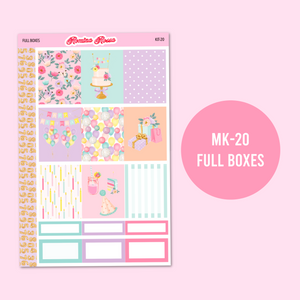MK-20 | Happy Birthday - Weekly Sticker Kit Sheets
