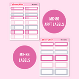 MK-86 | Butterfly Garden - Weekly Sticker Kit Sheets