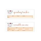 Spending Tracker, Variable Income Tracker | 7x9, 8.5x11 & Petite Monthly Planner
