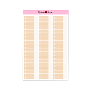 Neutral Budget Expense Stickers - Full Sheet | Custom Color