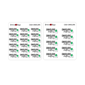 Cash Envelope Stuffing Stickers - Decorative Budget Planner Stickers